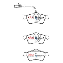 Volkswagen Caravelle Plaquettes de frein DBA Semi metallic Avant 1998 2004 DB2031SS