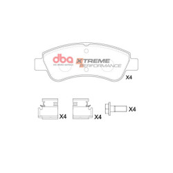 Citroen Berlingo Plaquettes de frein DBA Xtreme Performance Avant 2001 2008 DB1923XP
