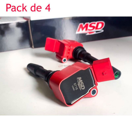4 Bobines d'allumage Plasma MSD type RS3 pour Golf 7 R/GTI