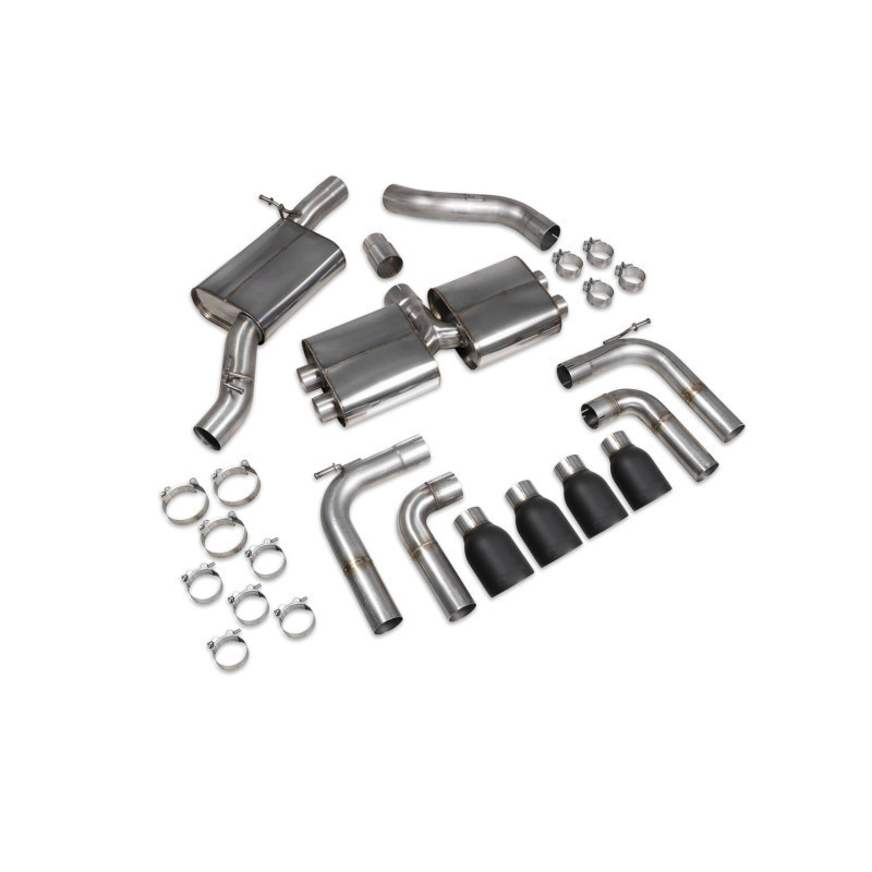 Cat back sans intermédiaire (non valvé) Scorpion pour Audi S3 Saloon 8V