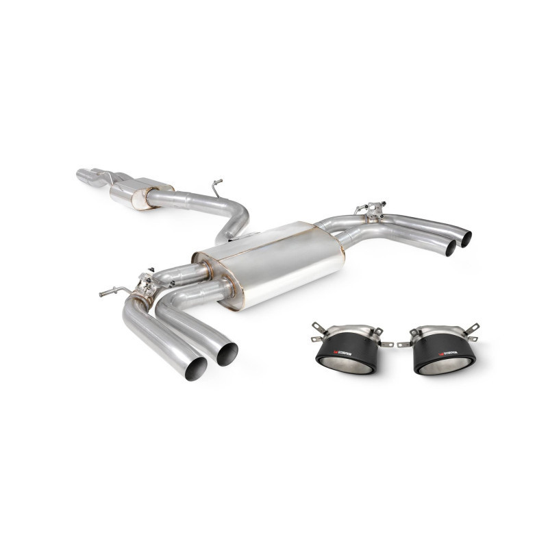 Cat back sans intermédiaire (valvé) Scorpion pour Audi RS3 8Y Saloon