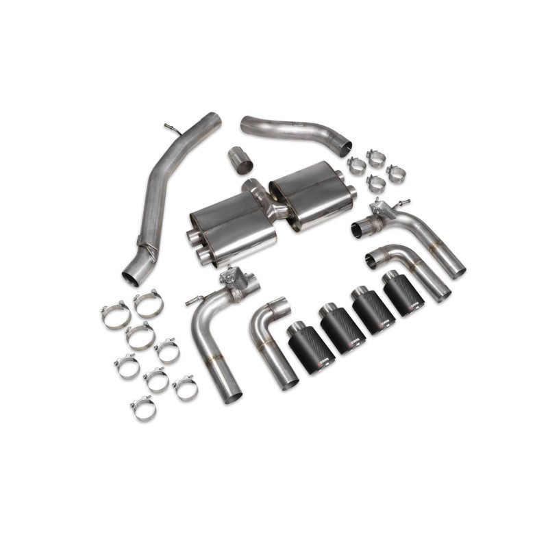 Cat back sans intermédiaire (valvé) Scorpion pour Audi S3 Saloon 8V