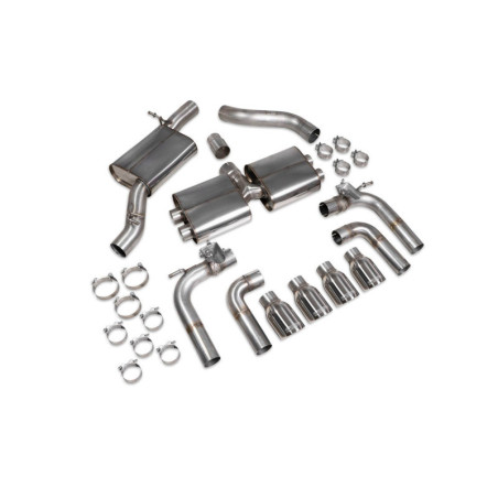 Cat back sans intermédiaire (valvé) Scorpion pour Audi S3 Saloon 8V