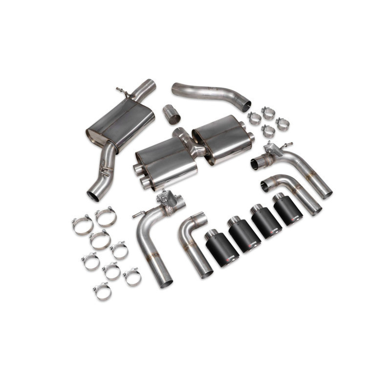 Cat back sans intermédiaire (valvé) Scorpion pour Audi S3 Saloon 8V