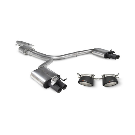 Demi ligne sans intermédiaire & embouts Scorpion pour Audi RS7 C7