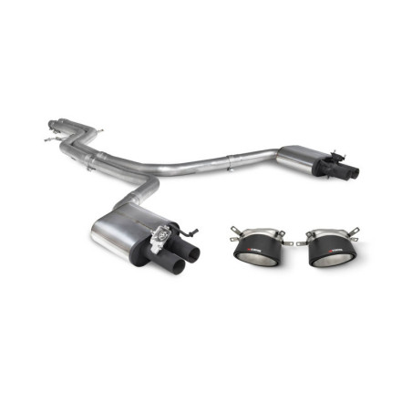 Demi ligne sans intermédiaire & embouts Scorpion pour Audi RS7 C7