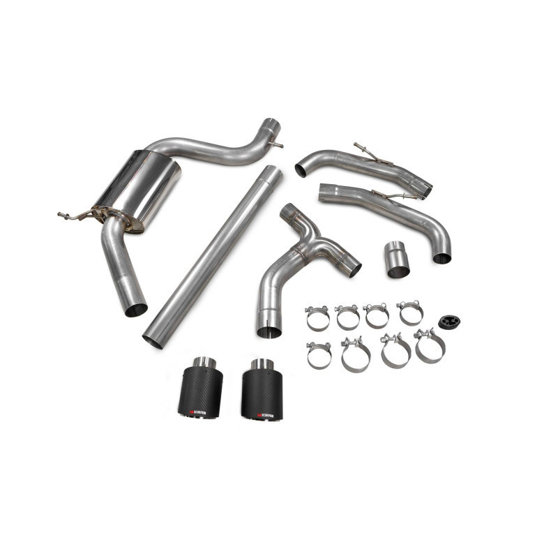 Demi ligne sans intermédiaire Scorpion pour Volkswagen Golf MK8 GTi Clubsport