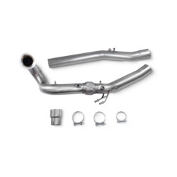 De cat turbo downpipe Scorpion pour Audi VW S3 8Y / Golf Mk8R