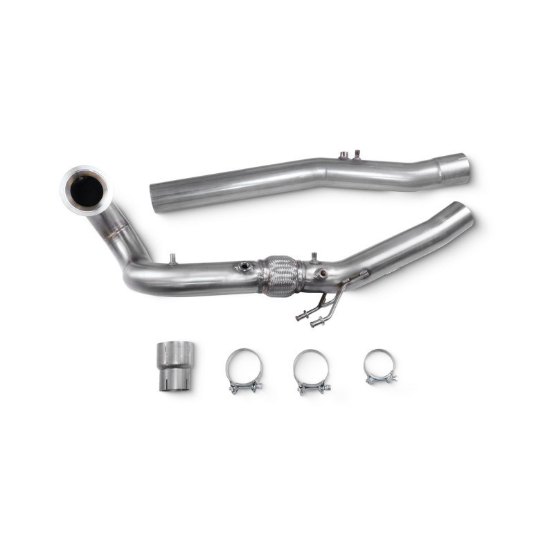 De cat turbo downpipe Scorpion pour Audi VW S3 8Y / Golf Mk8R