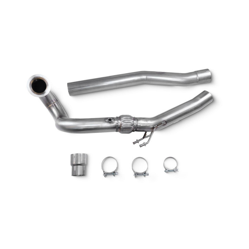 De cat turbo downpipe Scorpion pour Audi VW S3 8Y / Golf Mk8R