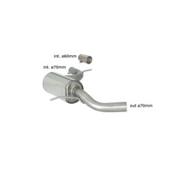 Silencieux intermédiaire Ragazzon pour VOLKSWAGEN Golf VI (10/2008 11/2012)