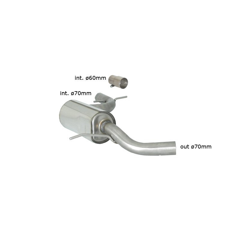 Silencieux intermédiaire Ragazzon pour VOLKSWAGEN Golf VI (10/2008 11/2012)