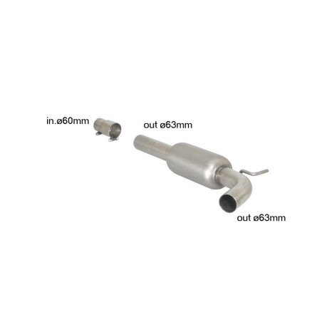 Silencieux intermédiaire Ragazzon pour VOLKSWAGEN Polo IX (6R) (09/2009 Aujourd'hui)