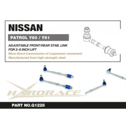 Patrol Y60 GQ 1988-1997 Nissan Front rear Adj. Stabilizer Link Hardrace