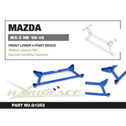 MX-5 MIATA 2nd NB 1999-2005 Mazda Front Lower 4-point Brace Hardrace