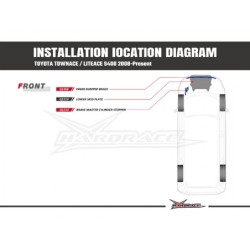 Townace liteace S400 Toyota Front Inner Bumper Brace Hardrace