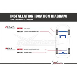 Civic 11th TYPE-R Honda Front Strut Brace Hardrace