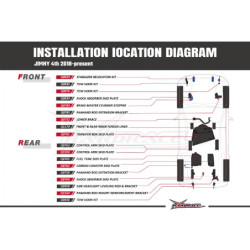 Jimny 4th 2018-present Suzuki Rear Panhard Rod Mount Reinforcement Bracket Hardrace