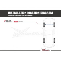 Tucson 4th NX4 2020-Present Hyundai Front Strut Brace Hardrace