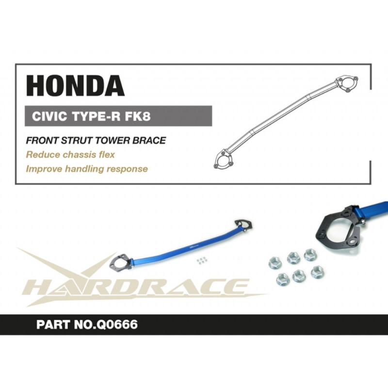 Civic 10th TYPE-R Honda Front Strut Tower Brace Hardrace