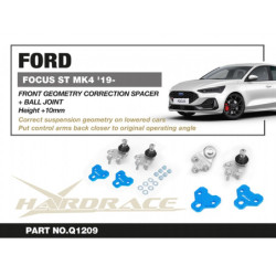 Focus MK4 2018- Ford Bras inférieur avant Ball Joint + Geometry Correction Spacer Hardrace