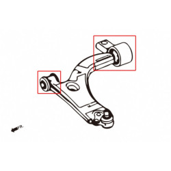 2 DEMIO 2nd DY 2002-2007 Mazda Bras inférieur avant silentbloc Hardrace