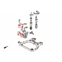 6 ATENZA 1st GG GY 2002-2008 Mazda Bras inférieur avant silentbloc Hardrace