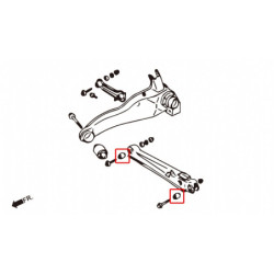 Lancer evolution 1-3rd CD9A CE9A Mitsubishi Bras inférieur arrière silentbloc Hardrace