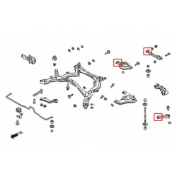 240SX SILVIA 5th S13 Nissan Rear Toe traction camber Link silentbloc Hardrace