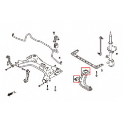 Tiida versa 1st C11 2004-2012 Nissan Front Lower Bras de suspension silentbloc Hardrace
