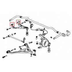 S2000 AP1 2 Honda Bras supérieur arrière silentbloc Hardrace