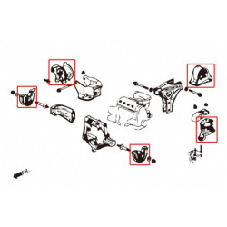 Civic 6th Honda Harden Support moteur Hardrace