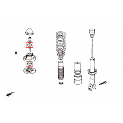 Accord 4th 1989-1993 CB1 2 3 4 Honda Reinforced Tpv Upper & Lower Strut Mount Bush Hardrace