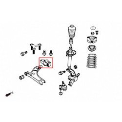TT MK2 8J 2006–2014 Audi Front Lower Bras de suspension silentbloc Hardrace