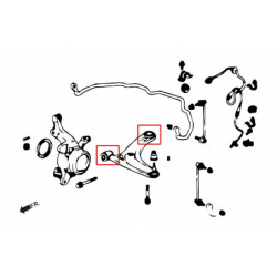 Fit jazz 1st Honda Bras inférieur avant silentbloc Hardrace