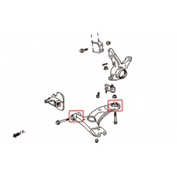 Corolla altis auris 10th E140 E150 2006-2013 Toyota Bras inférieur avant silentbloc Hardrace