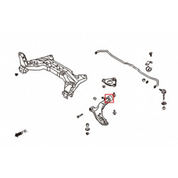 Sentra sylphy 5th B15 N16 2000-2006 Nissan Bras inférieur avant silentbloc Hardrace