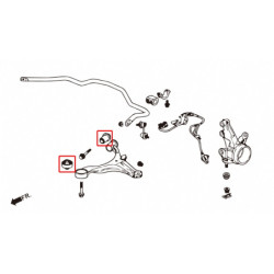 Civic 7th Honda Front Lower Bras de suspension silentbloc Hardrace