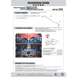 FR-S ZN6 2012-2016 Scion Barre antiroulis avant Hardrace
