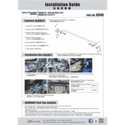 Fit jazz 2nd Honda Rear Add-on Barre antiroulis Hardrace