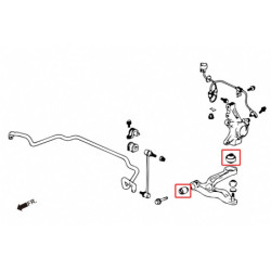 Odyssey usdm 3rd RL3 4 2005-2010 Honda Bras inférieur avant silentbloc Hardrace