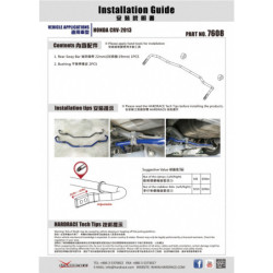 CR-V 3rd RE1-RE5 RE7 2007-2011 Honda Barre antiroulis arrière Hardrace