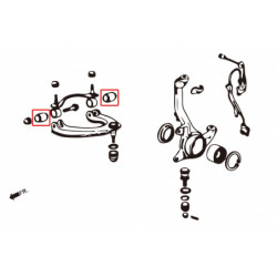 Integra DA 1990-1993 Honda Bras supérieur avant silentbloc Hardrace