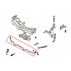 Forester 4th SJ 2013-2018 Subaru Barre antiroulis avant Hardrace