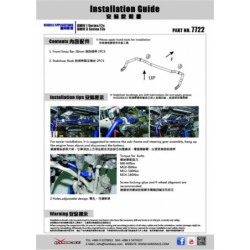 1 Series F20 F21 BMW Barre antiroulis avant Hardrace