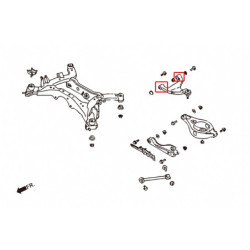 Teana J31 04-07 Nissan Bras supérieur arrière silentbloc Hardrace