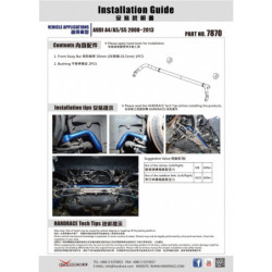 A4 B8 Audi Barre antiroulis avant Hardrace