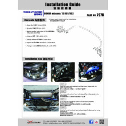Odyssey jdm 5th RC1 2 4 2013-Present Honda Rear Add-on Barre antiroulis Hardrace