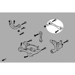 Mustang MK6 S550 2015-2023 Ford Rear Toe Bras Hardrace
