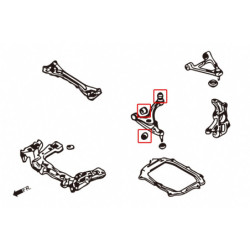 RX-8 1st SE3P 2003-2012 Mazda Bras inférieur avant Bush Kit Hardrace